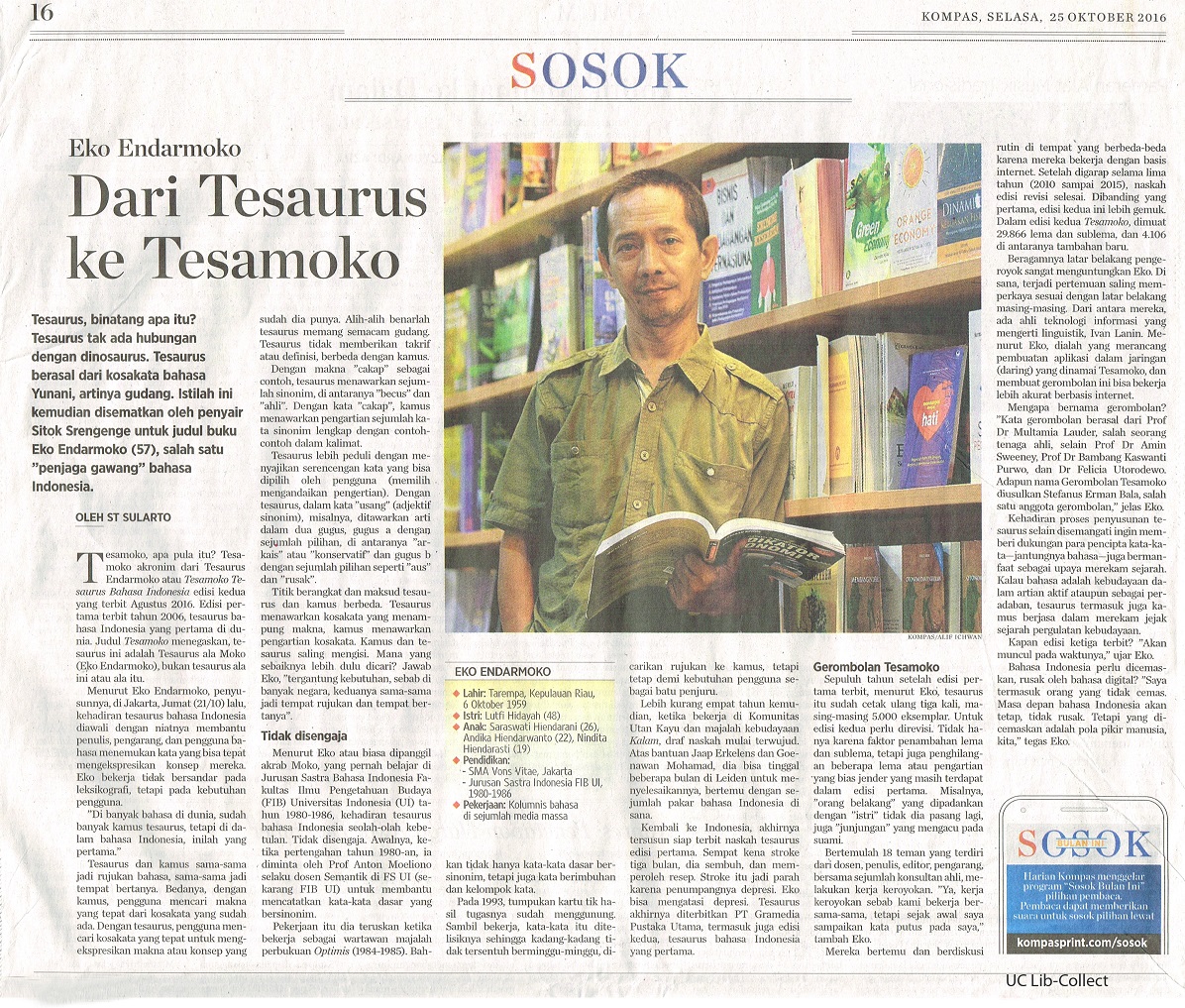 Eko Endarmoko Dari Tesaurus ke Tesamoko Library