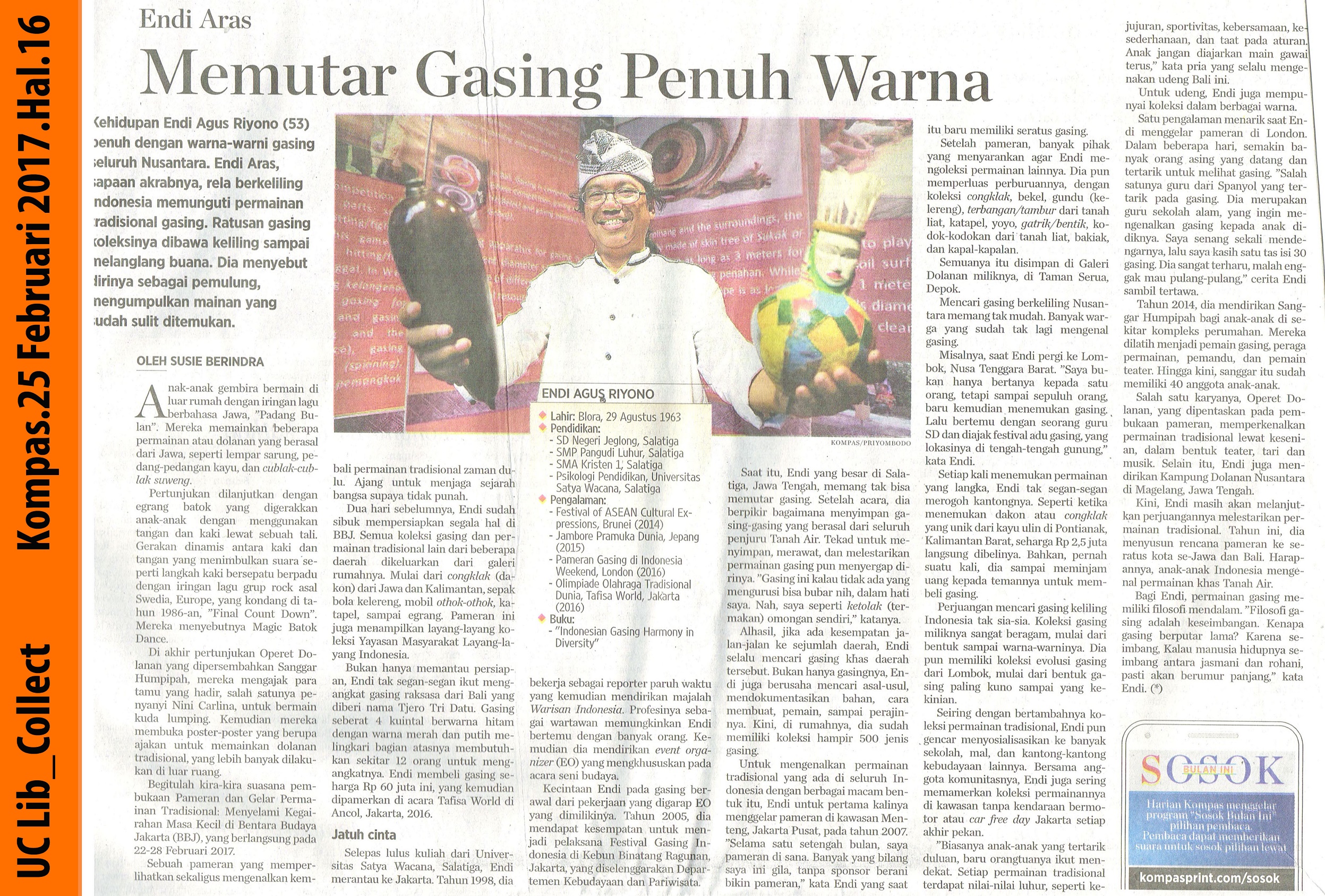 Endi Aras_Memutar Gasing Penuh Warna.Kompas.25 Februari 2017.Hal.16