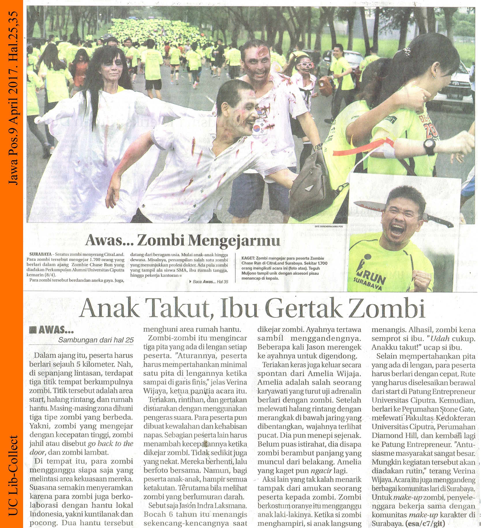 Awas Zombi Mengejarmu Jawa Pos 9 April 2017 Hal 25 35