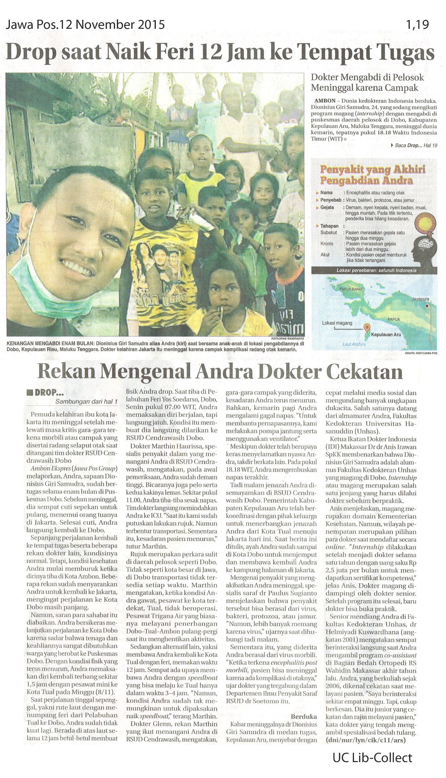 Drop Saat Naik Feri 12 Jam ke Tempat Tugas Jawa Pos 12 November 2015