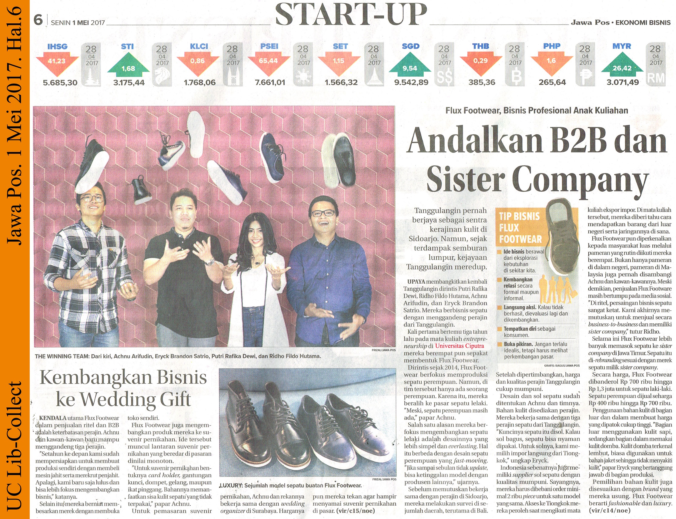 Kembangkan Bisnis ke Wedding Gift. Jawa Pos.1 Mei 2017.Hal.6