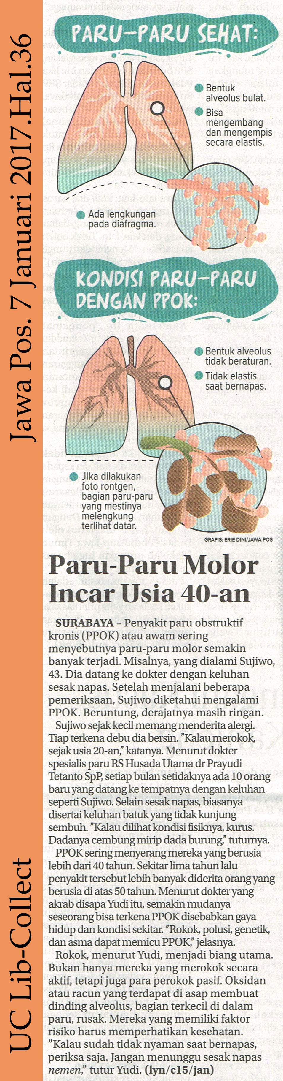 Paru Paru Molor Incar Usia 40 an Jawa Pos 7 Januari 2017