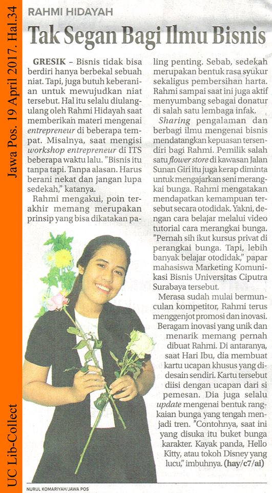 Rahmi Hidayah@MCM_Tak Segan Bagi Ilmu. Jawa Pos. 19 April 2017.Hal.34
