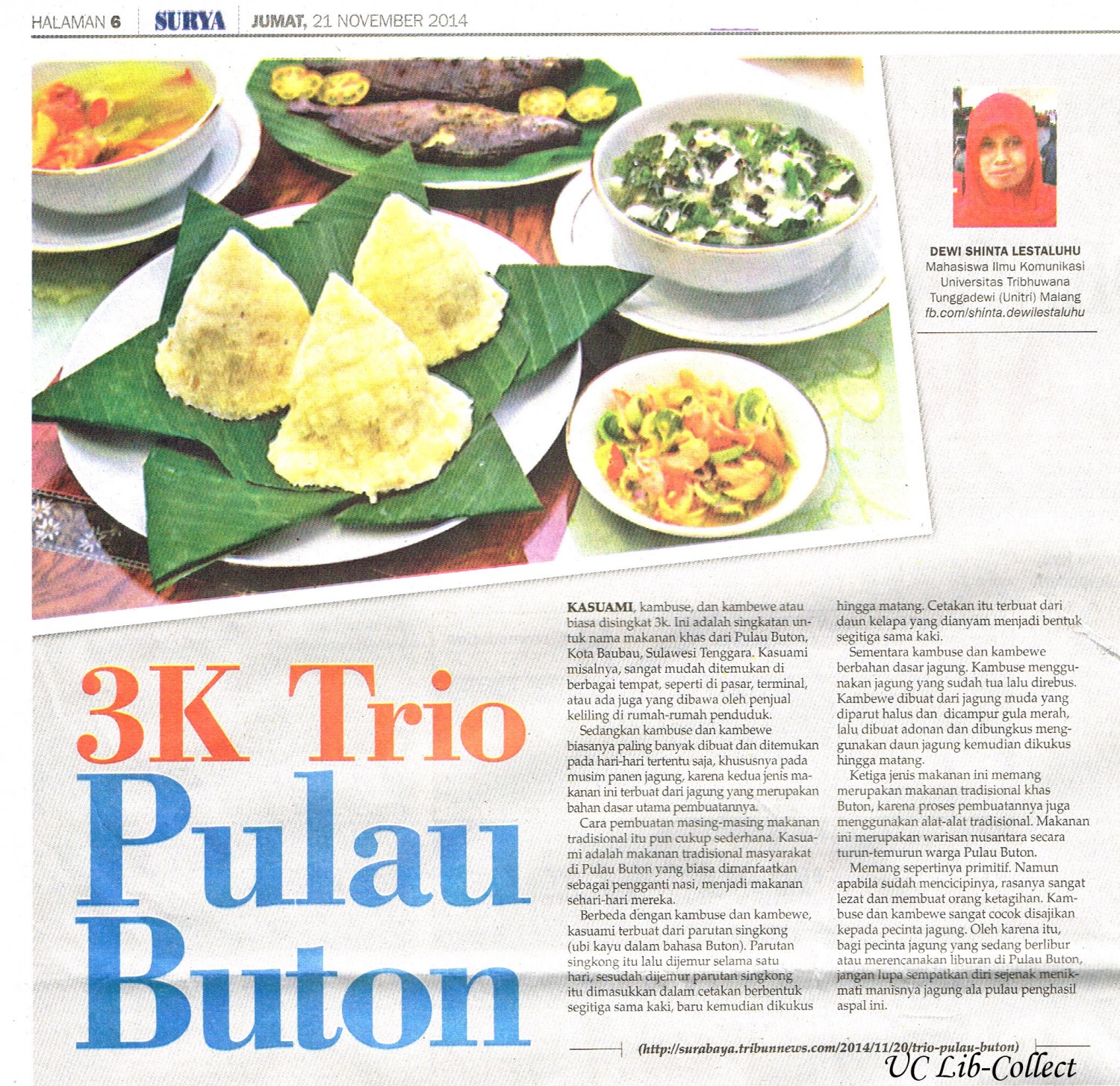 3K Trio Pulau Buton. Surya. 21 Oktober 2014.Hal.6