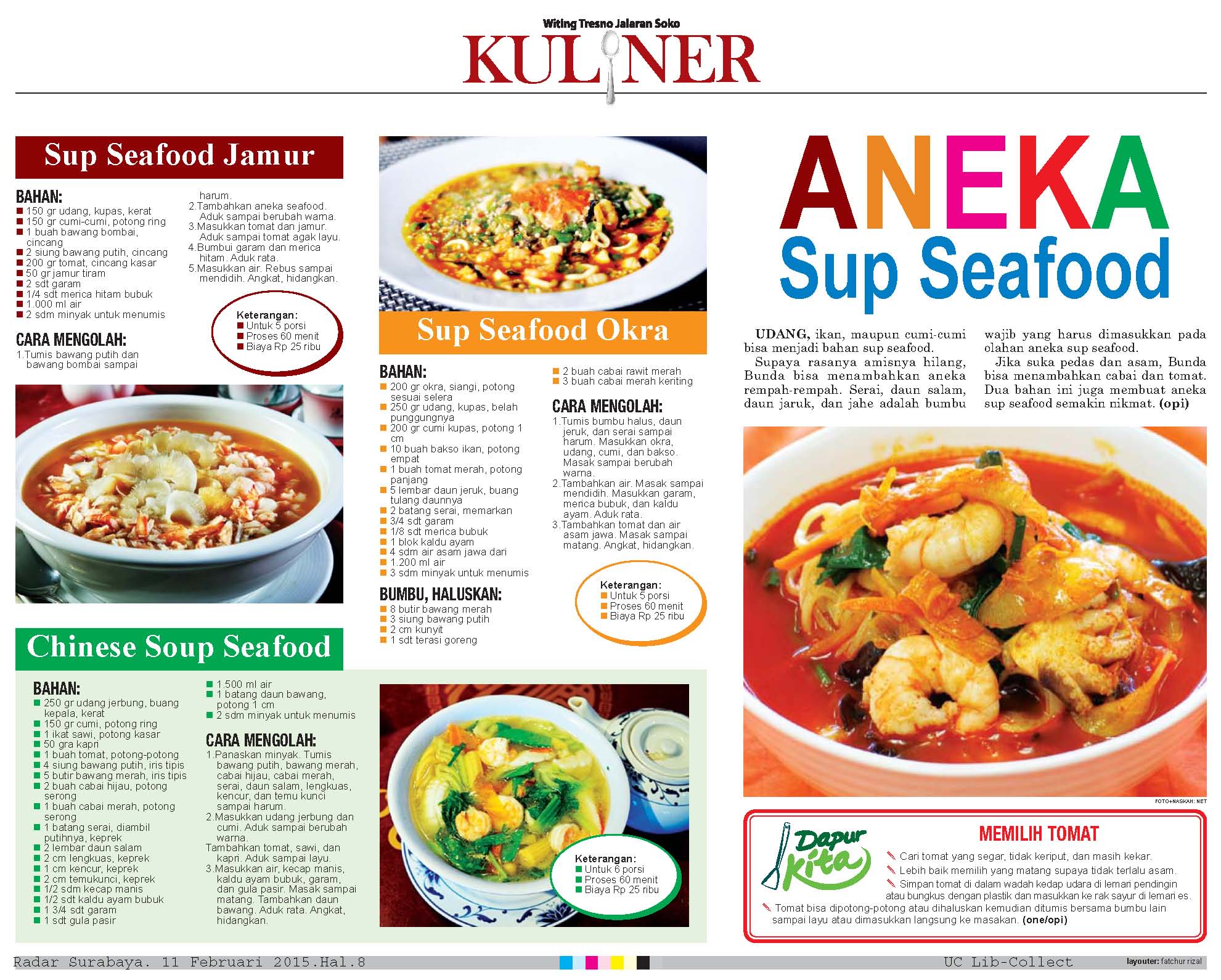 Aneka Sup Seafood Universitas Ciputra