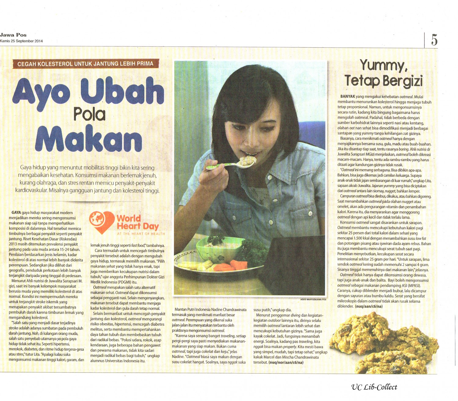 Ayo Ubah Pola Makan. Jawa Pos. 25 September 2014.Hal.5