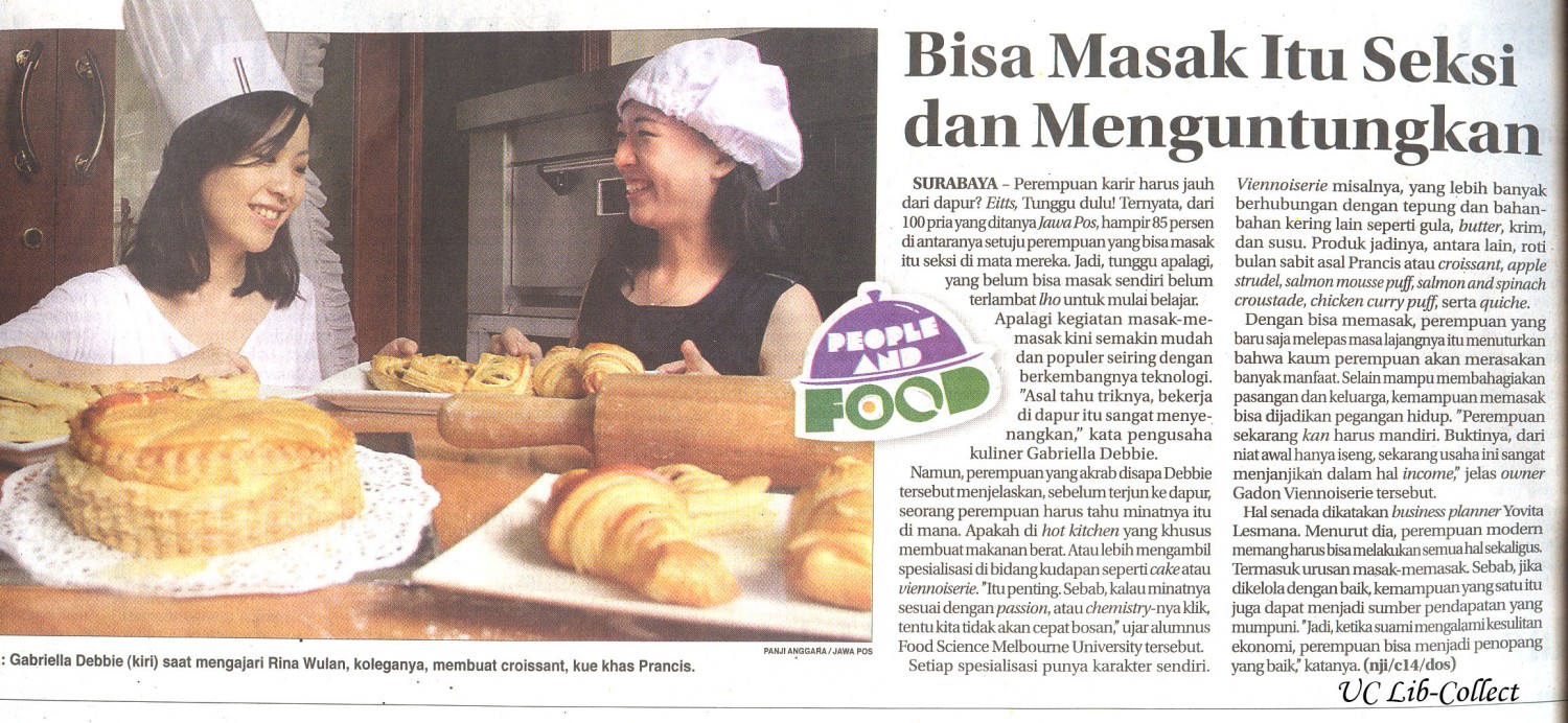Bisa Masak Itu Seksi dan Menguntungkan. 28 Januari 2014.Hal.60