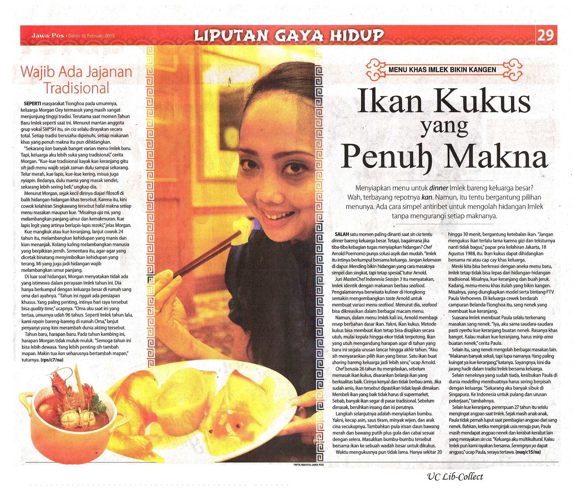 Ikan Kukus yang Penuh Makna. Jawa Pos. 16 Februari 2015.Hal.29