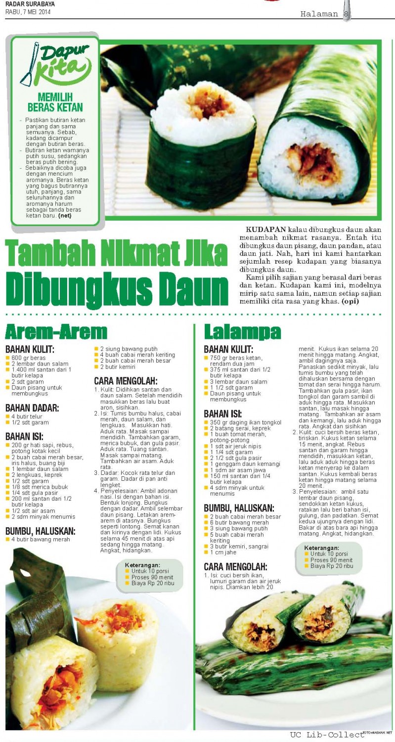 Memilih Beras Ketan.Radar Surabaya.7 Mei 2014.Hal.8