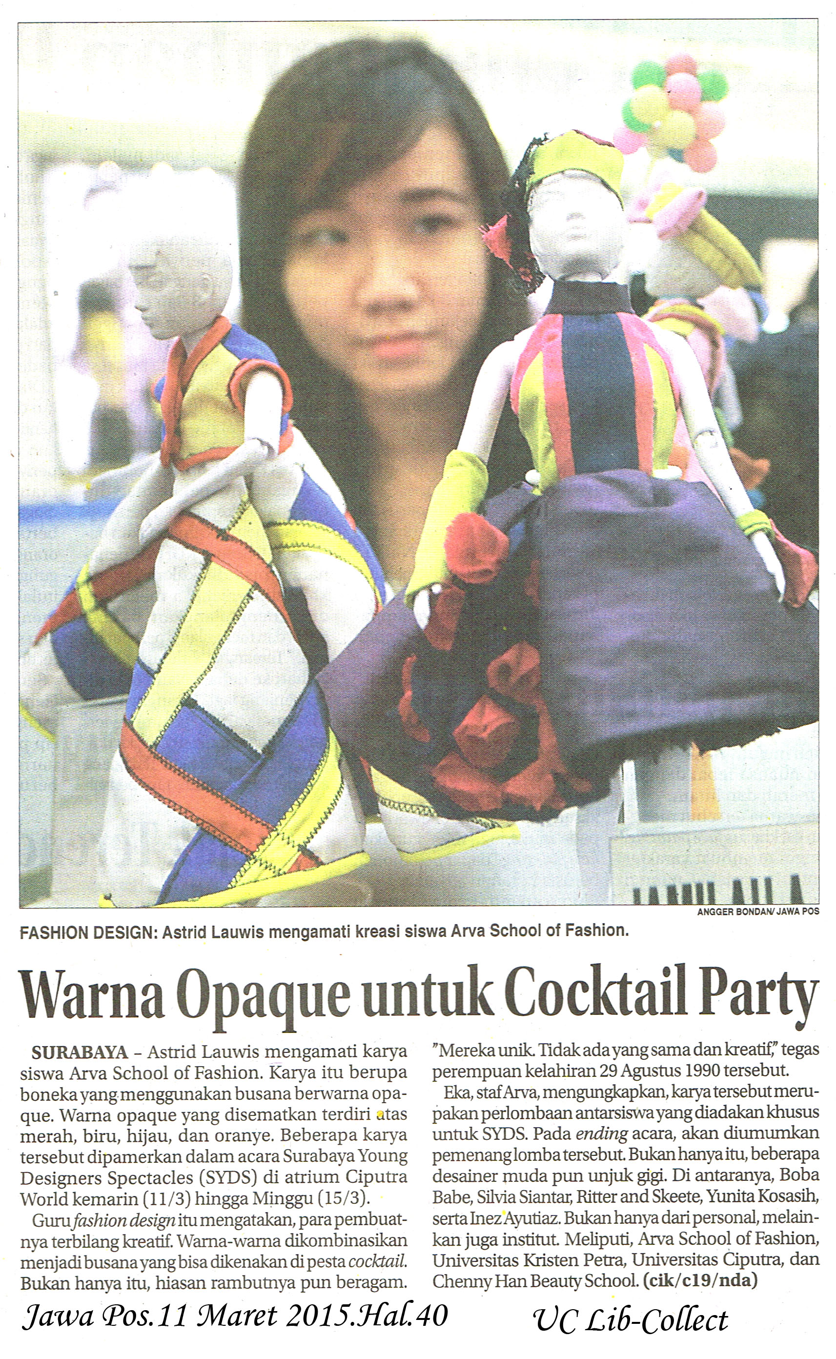 Warna Opaque untuk Cocktail Party Jawa Pos 11 Maret 2015 Hal 40