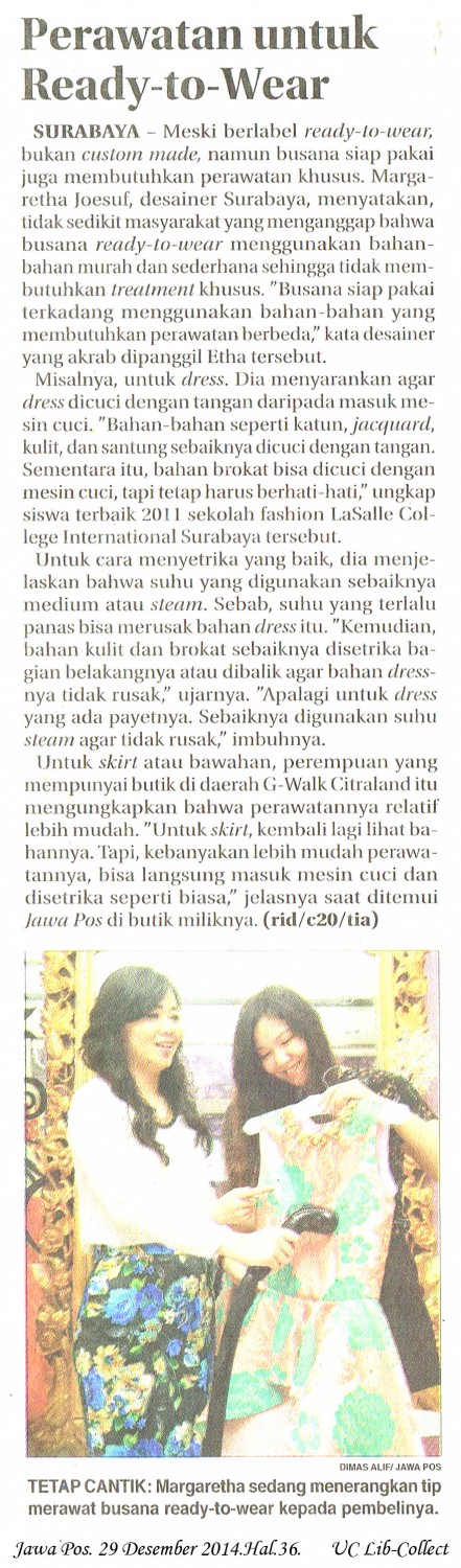 Attitude, Gaya Urban untuk 2015. Jawa Pos.29 Desember 2014.Hal.36