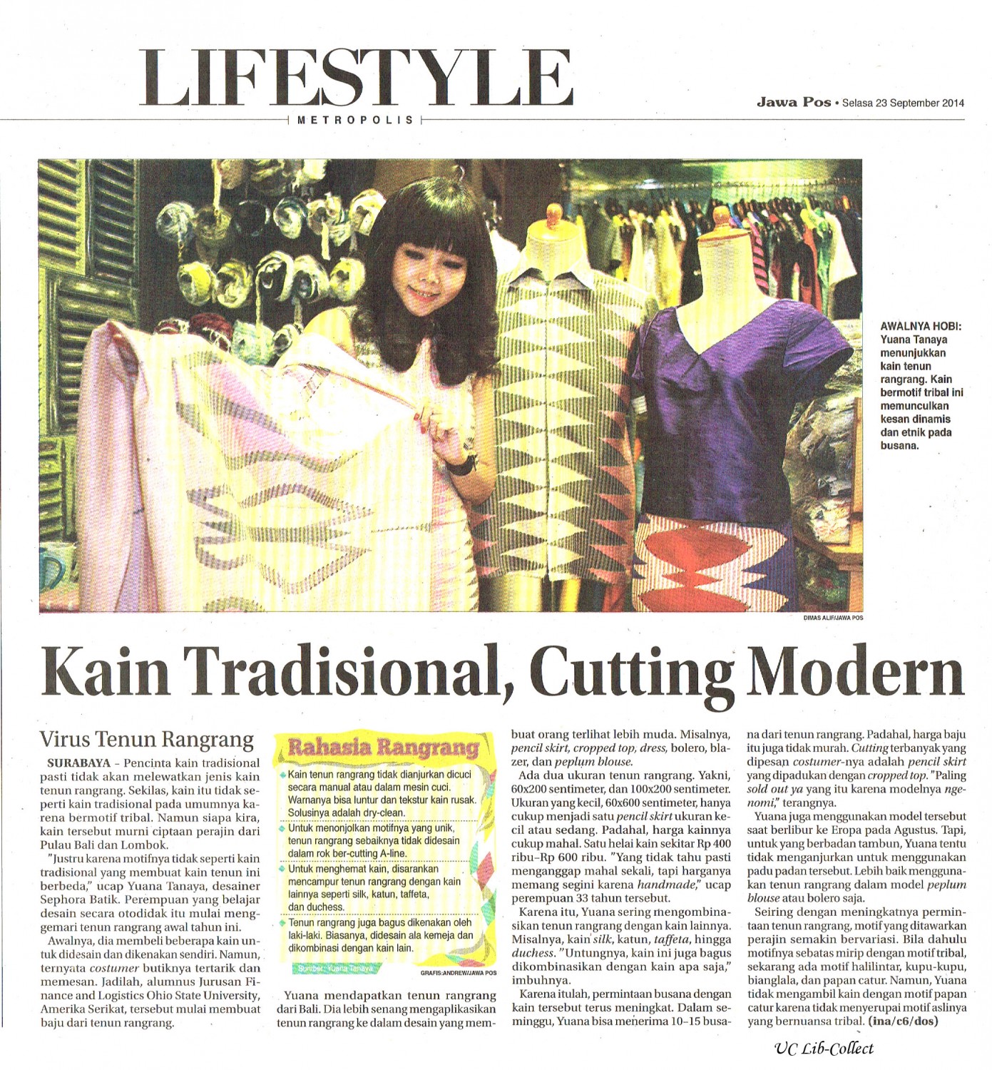Kain Tradisional,Cutting Modern.23 September 2014.Hal.40