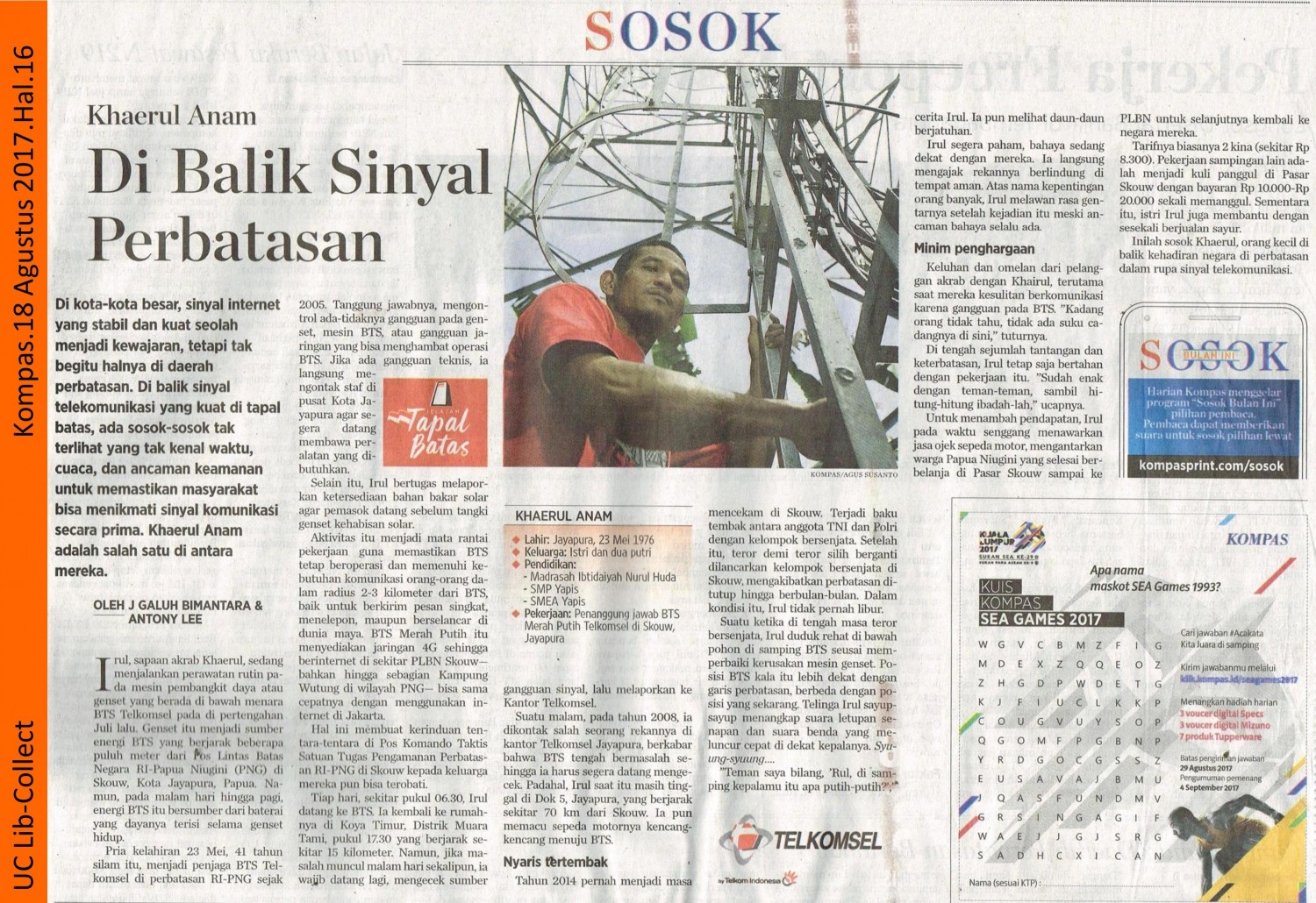 Di Balik Sinyal Perbatasan. Kompas. 18 Agustus 2017. Hal.16 001-page-001