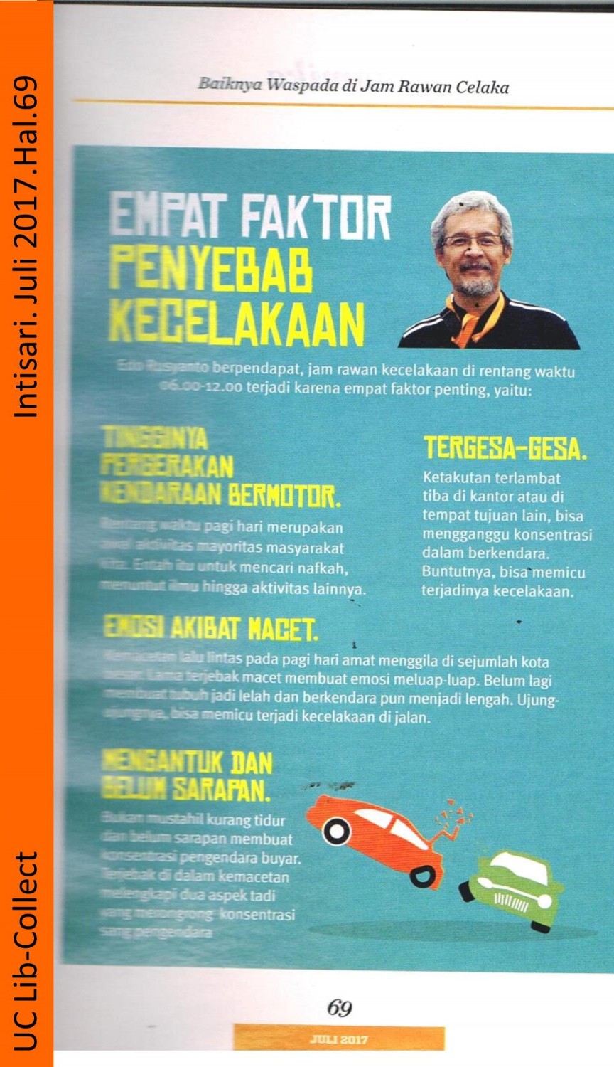 Empat Faktor Penyebab Kecelakaan. Intisari. No.658. Juli 2017. Hal.69 001-page-001