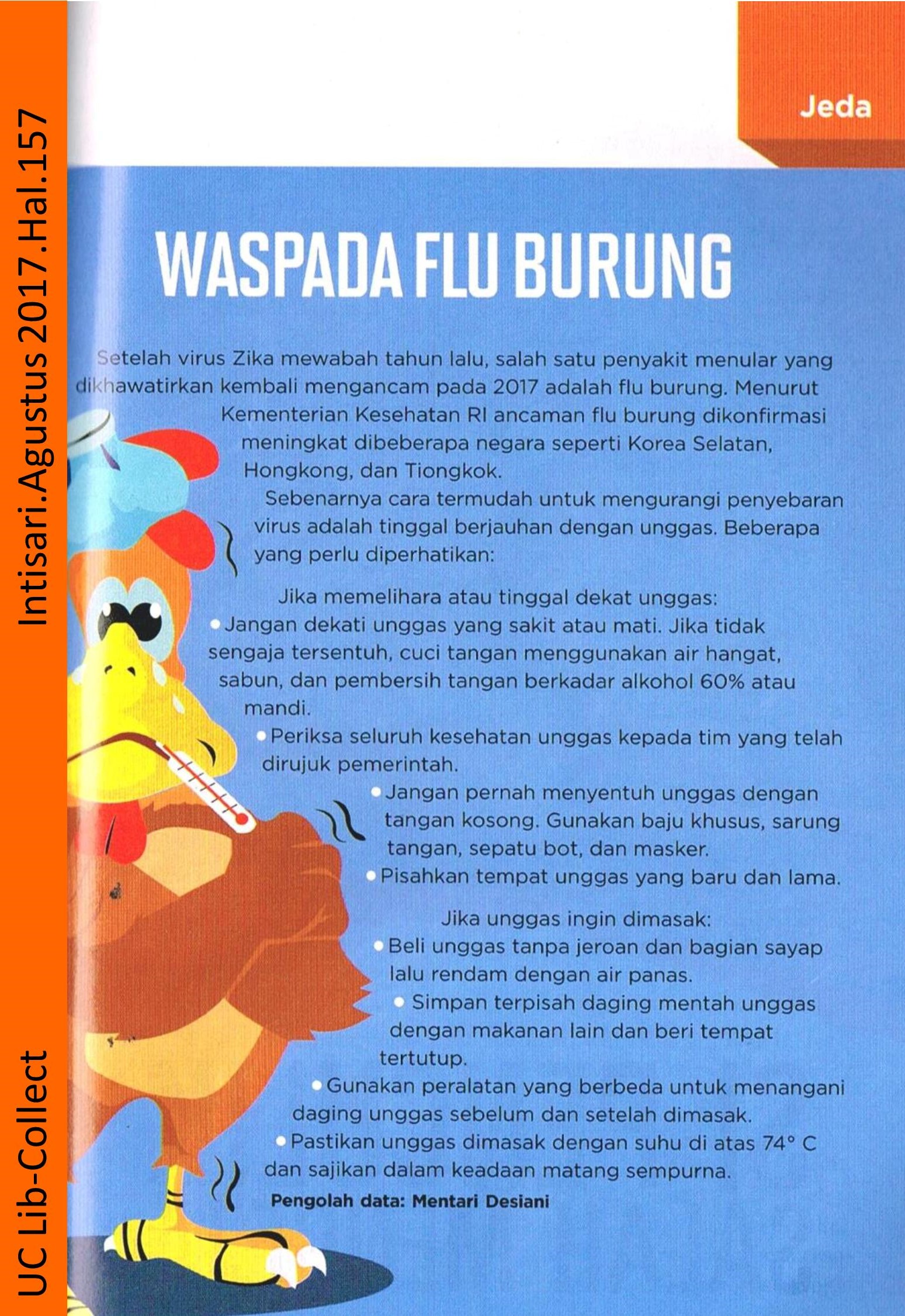 Intisari no 659 Waspadalah Flu Burung Agustus 2017 Hal 157 001 page