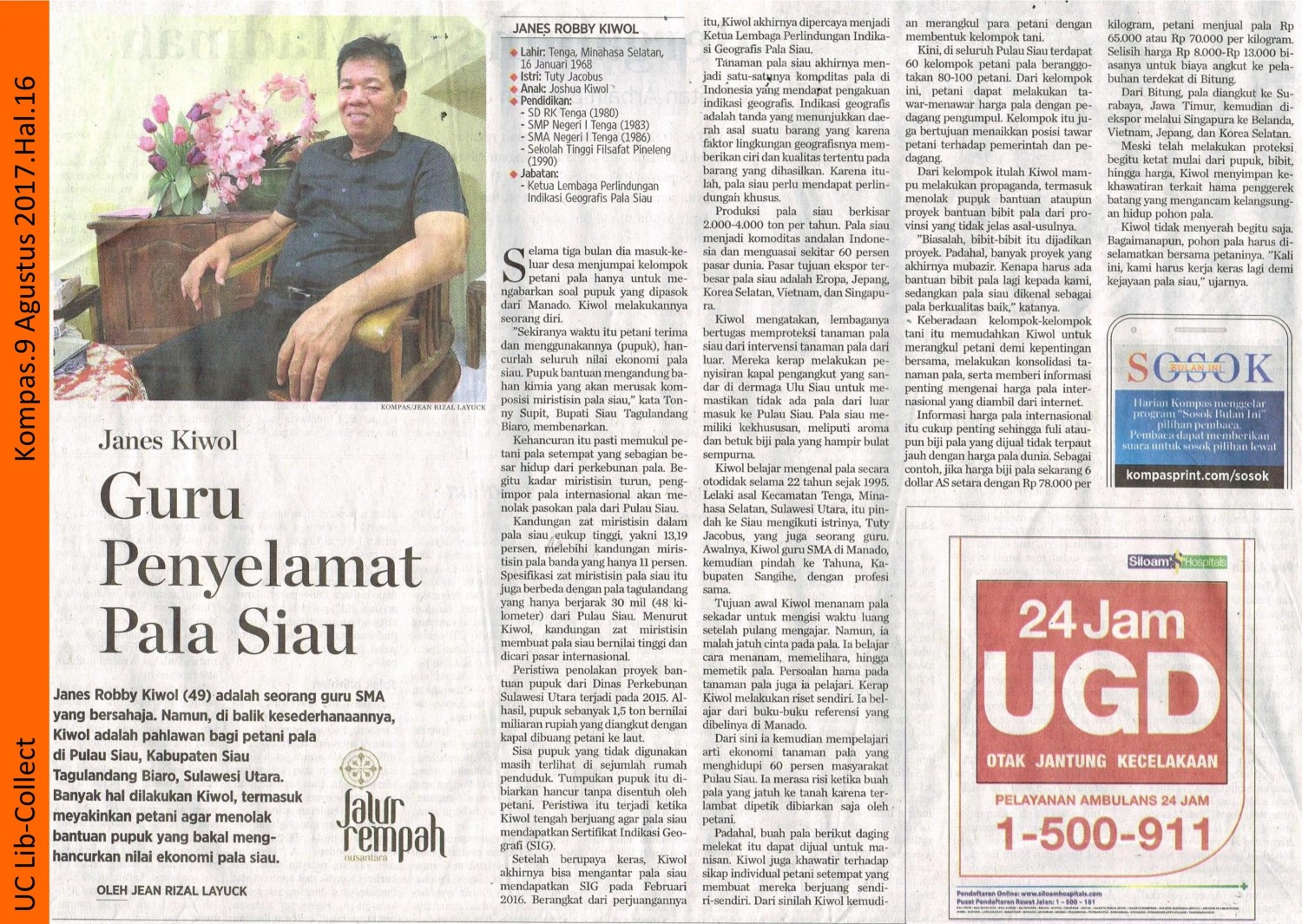 Janes Kiwol_Guru Penyelamat Pala Siau.Kompas.9 Agustus 2017.Hal 16-page-001