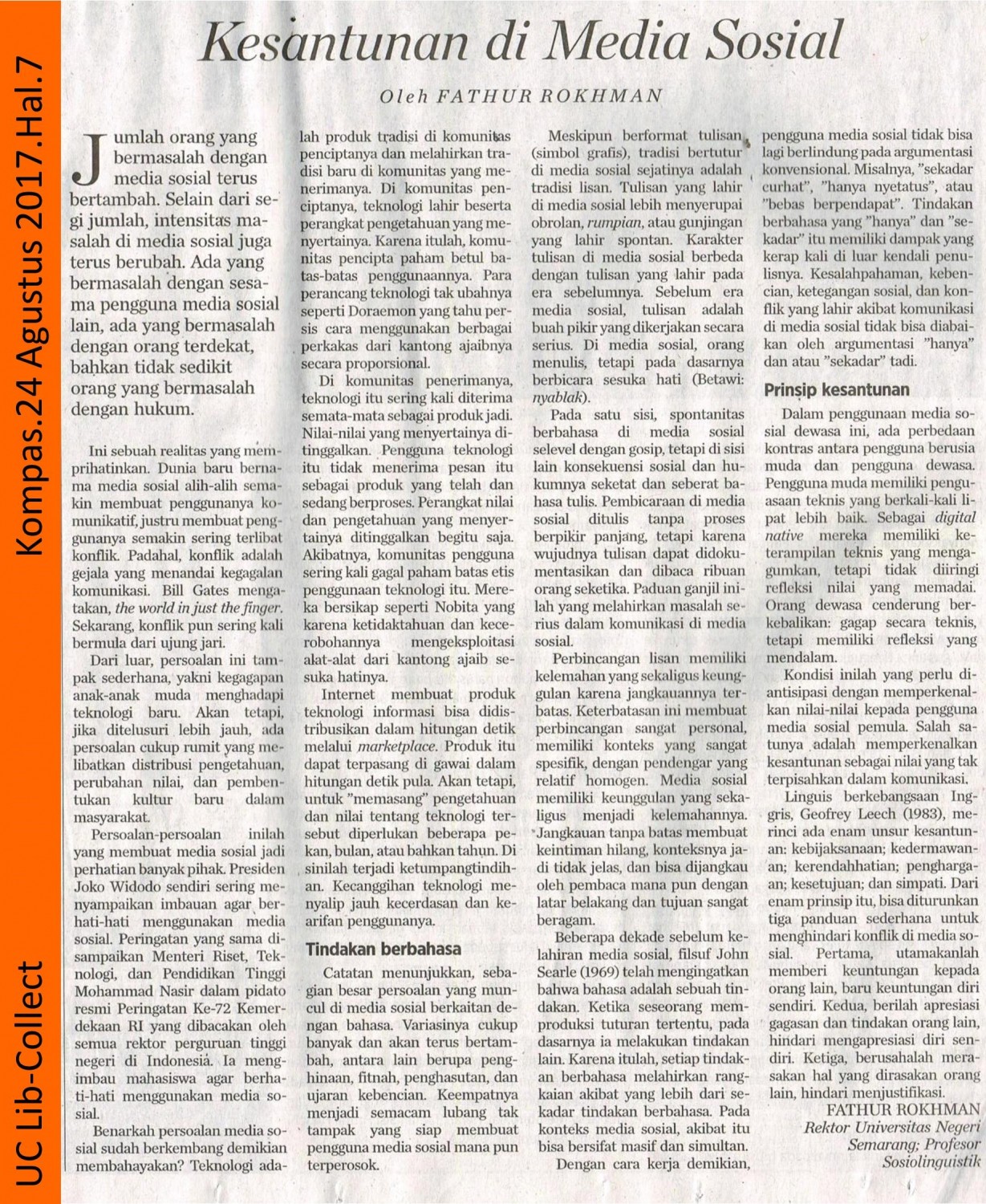 Kesantunan di Media Sosial. Kompas. 24 Agustus 2017. Hal.7 001-page-001