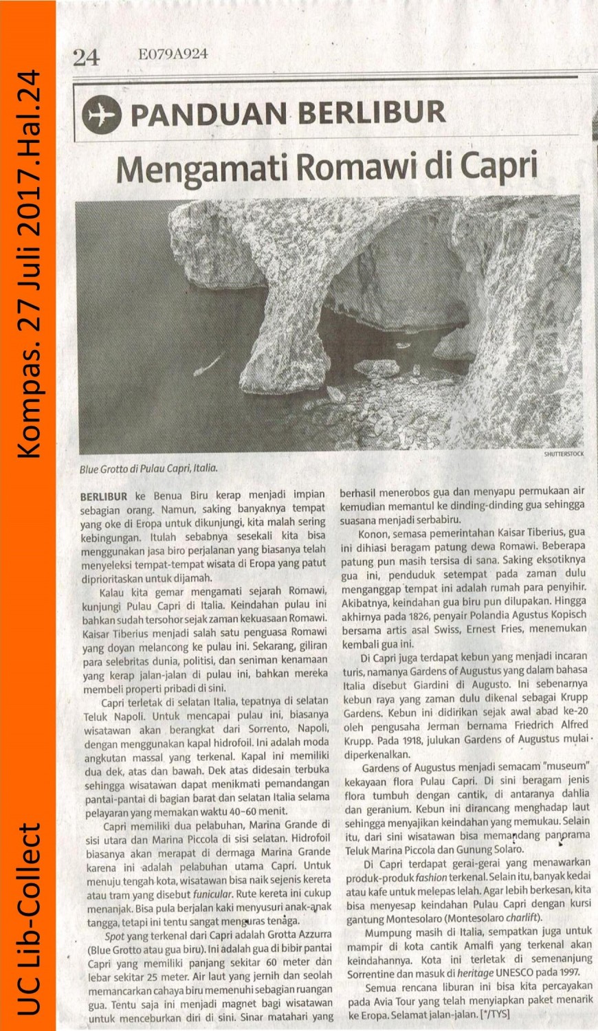 Mengamati Romawi di Capri.Kompas. 27 Juli 2017.Hal 24 001-page-001