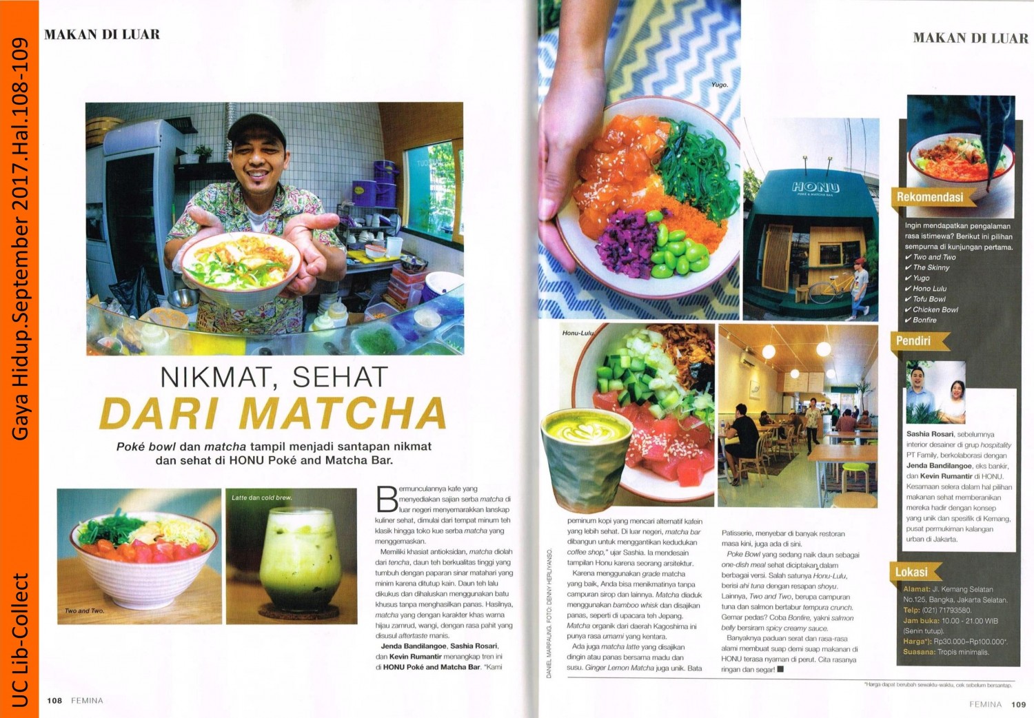 Nikmat Sehat Dari Matcha. Gaya Hidup. September 2017. Hal. 109 001-page-001