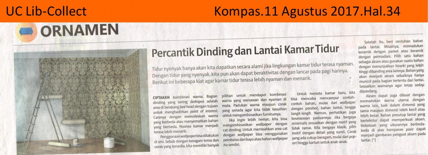 Percantik Dinding dan Lantai Kamar Tidur. Kompas Klasika. 11 Agustus 2017. Hal.34 001-page-001