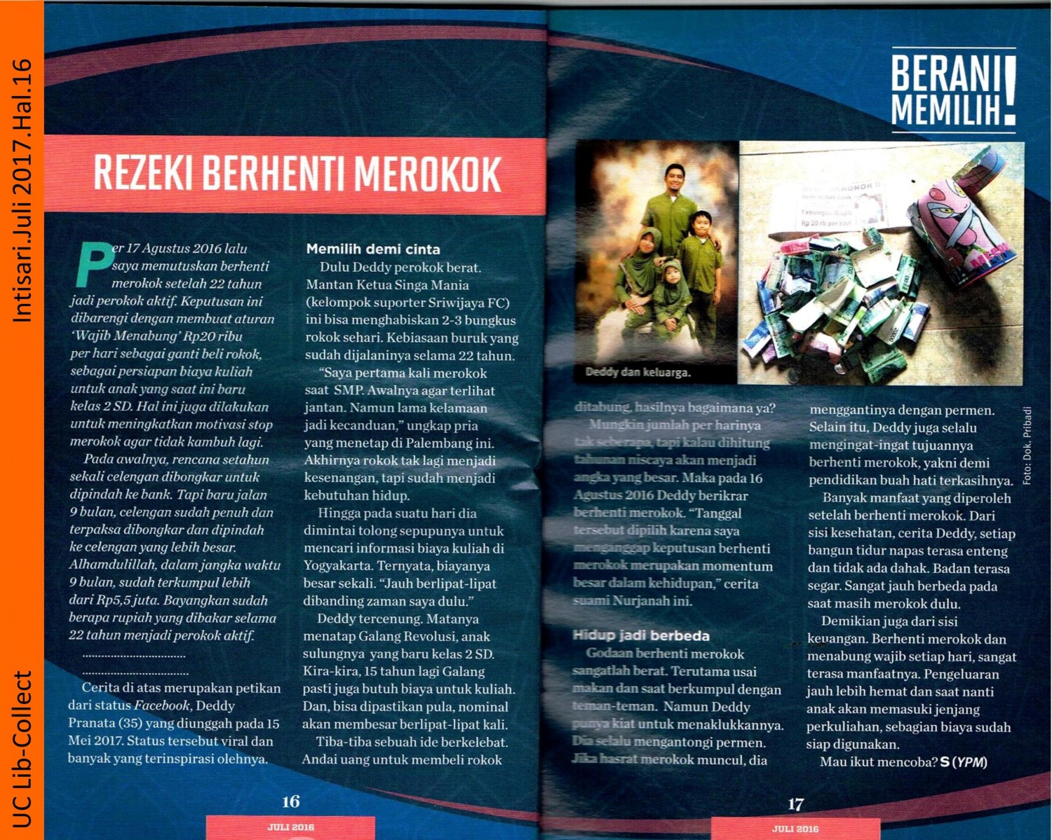 Rezeki Berhenti Merokok. Intisari. Juli 2017. Hal.16-17 001-page-001