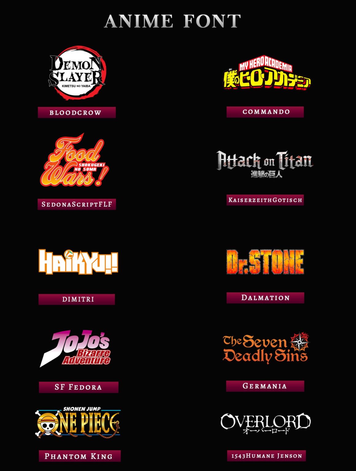 Anime Typeface - Program Studi Desain Komunikasi Visual Universitas ...