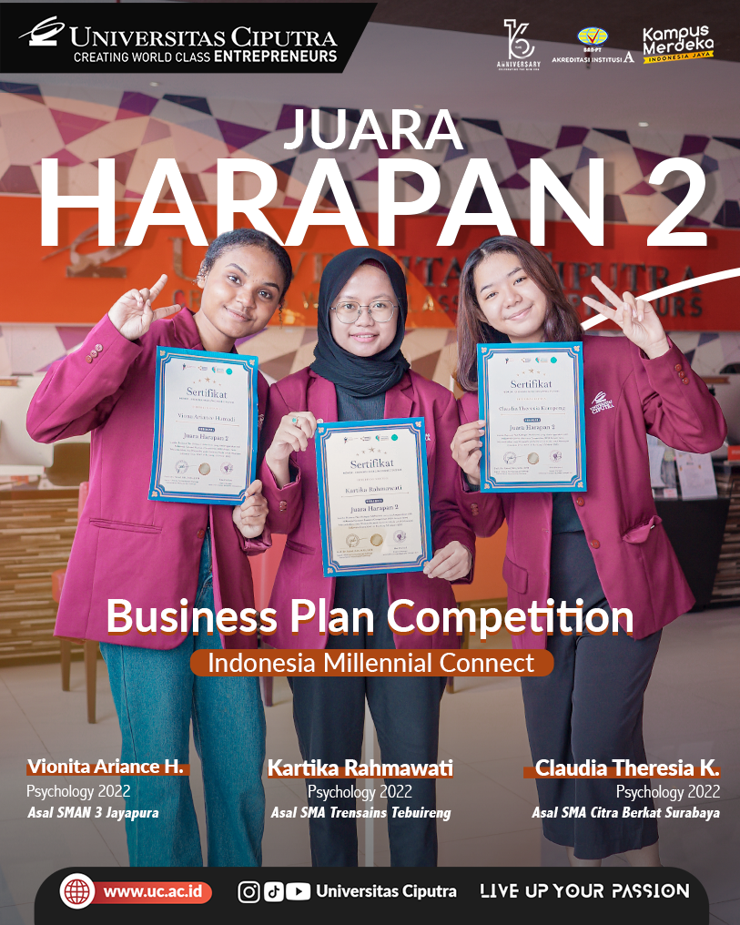 Juara Harapan 2 Business Plan Competition Indonesia Millenial Connect
