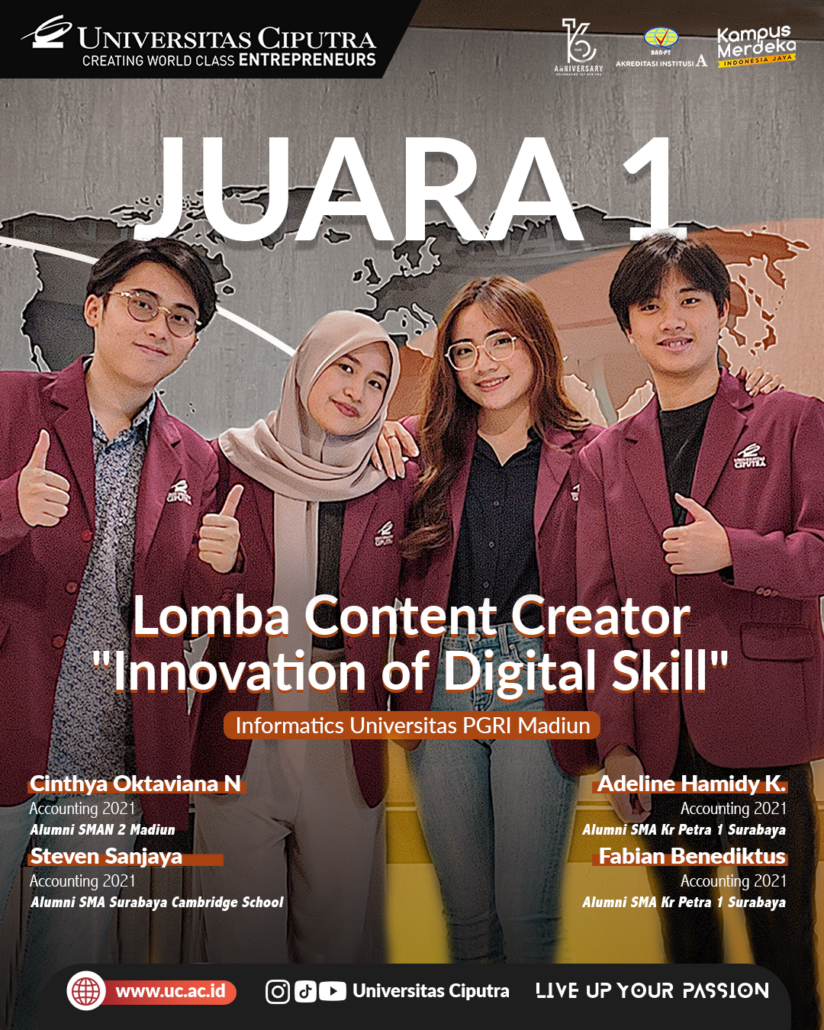 Juara 1 Lomba Content Creator "Innovation of Digital Skill"